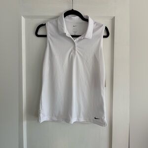NWT Women's Nike Dri-FIT White Golf Polo Tank Top Size Small